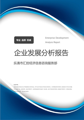 樂清市匯控經濟信息咨詢服務部 企業定位、業務發展與市場前景分析報告